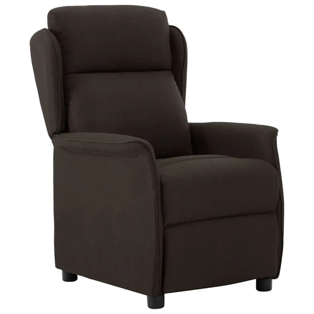 Ligstoel Donkerbruin Polyester Bruin